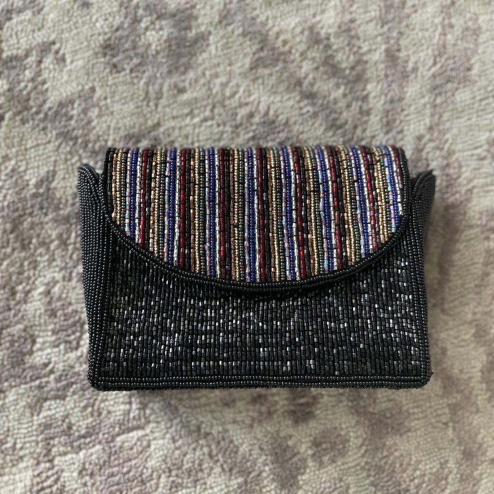 Vintage Paola Del Lungo Beaded Evening Purse